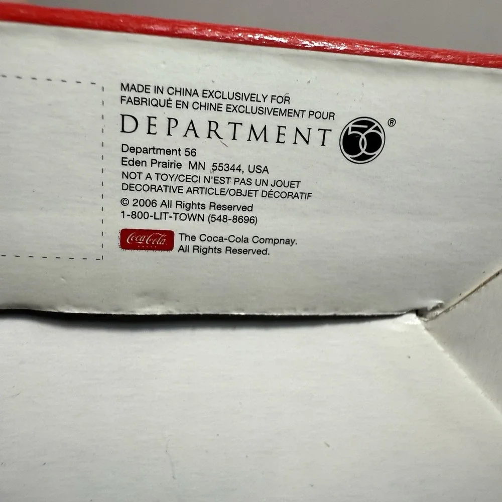 Department 56 Mini‎ Coca Cola Christmas Ornament 75th Anniversary Set 2006